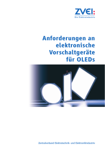 Anforderungen an elektronische Vorschaltgeräte für OLEDs