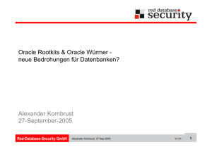 Oracle Rootkits und Würmer