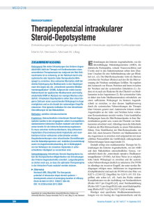 Therapiepotenzial intraokularer Steroid-Depotsysteme