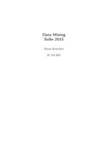 Data Mining SoSe 2015