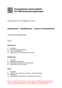 Hinduismus - Buddhismus - Islam in Deutschland