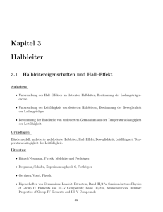 Kapitel 3 Halbleiter - I. Physikalisches Institut B, RWTH Aachen