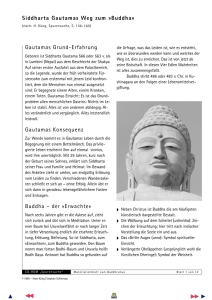 Siddharta Gautamas Weg zum »Buddha