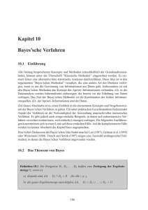 Kapitel 10 Bayes`sche Verfahren