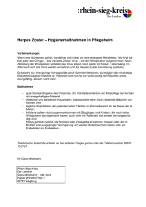 Herpes Zoster Hygienemaßnahmen im Pflegeheim - Rhein-Sieg