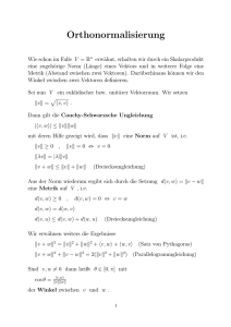 Orthonormalisierung - Mathematics TU Graz