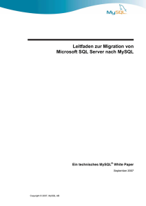 Leitfaden zur Migration von Microsoft SQL Server nach MySQL