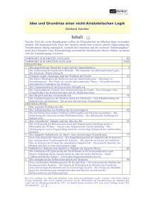 Idee und Grundriss einer nicht-Aristotelischen Logik