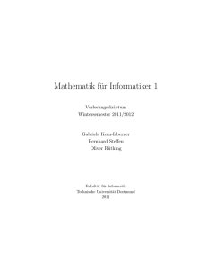 Mathematik für Informatiker 1