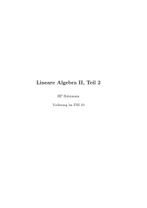 Lineare Algebra II, Teil 2