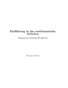 Einführung in das mathematische Arbeiten