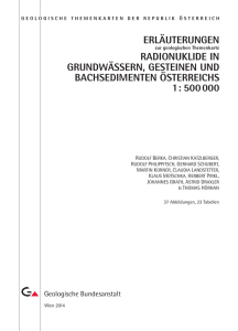 1: 500 000 radionuklide in grundwässern, gesteinen und