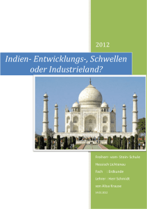 Indien - Entwicklungs-, Schwellen- oder - Freiherr-vom-Stein