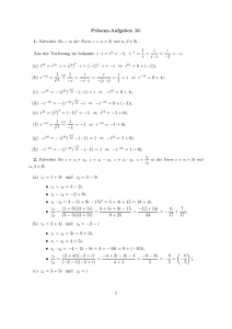 Präsenz-Aufgaben 10. Aus der Vorlesung ist bekannt: i · i = i 2 = −1, i