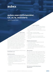 aubex.search(Entwickler, C#, m/w, motiviert)