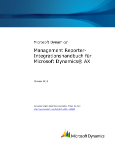 Management Reporter- Integrationshandbuch für Microsoft