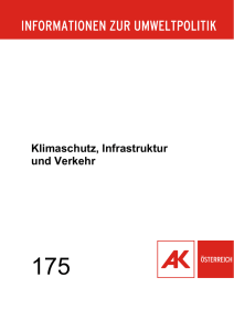 Klimaschutz, Infrastruktur und Verkehr