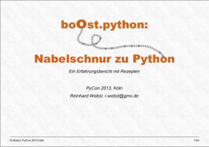 boost.python: Nabelschnur zu Python