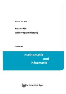 Kurs 01796: Web-Programmierung