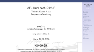 AFu-Kurs nach DJ4UF