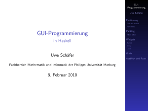 GUI-Programmierung - in Haskell - Fachbereich Mathematik und