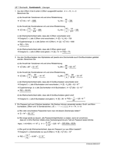 LB 7: Stochastik - Kombinatorik - Lösungen 1. Aus den Ziffern 0 bis 9