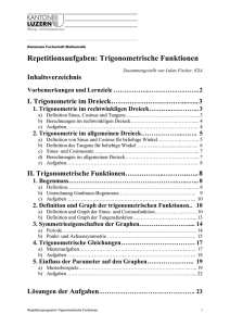 Trigonometrische Funktionen - Lerntools Kantonsschule Willisau