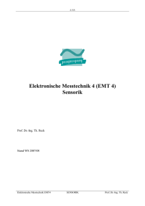 Elektronische Messtechnik 4 (EMT 4) Sensorik