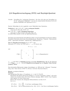 §13 Singulärwertzerlegung (SVD) und Rayleigh