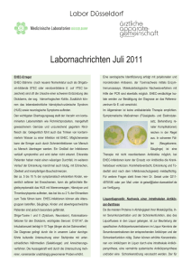 Labor-Newsletter Juli 2011 - Medizinische Laboratorien Düsseldorf