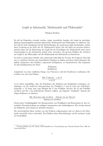 Logik in Informatik, Mathematik und Philosophie