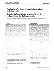 Applications for Direct Composite Restorations in Orthodontics