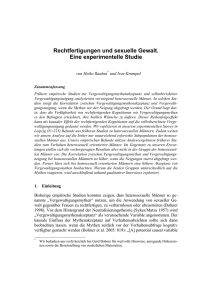 Rechtfertigungen und sexuelle Gewalt. Eine