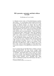 PIE ipresents, spresents in Latin (Glotta 87, 2011)