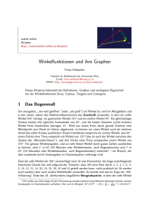 Winkelfunktionen und ihre Graphen