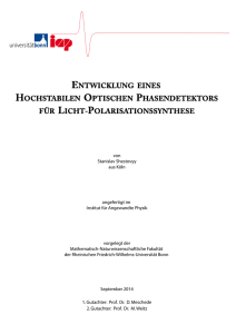 entwicklung eines hochstabilen optischen phasendetektors für licht