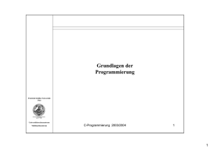 Grundlagen der Programmierung - Friedrich-Schiller