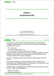 Kapitel 4 Dynamisches SQL - DBS