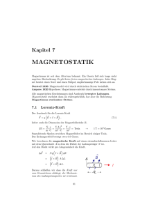 MAGNETOSTATIK - Fakult at f ur Physik