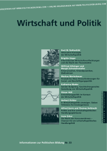 Wirtschaft und Politik - forum politische bildung