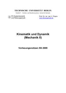 Kinematik und Dynamik (Mechanik II)