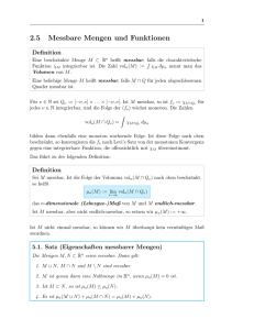 2.5 Messbare Mengen und Funktionen