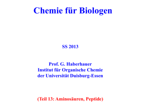 Chemie für Biologen - an der Universität Duisburg