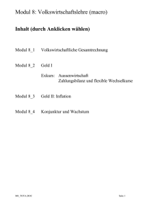 Modul 8 - Wege zur Volkswirtschaftslehre