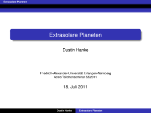 Extrasolare Planeten - Friedrich-Alexander