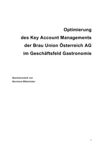 Optimierung des Key Account Managements der Brau Union