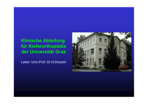 Klinische Abteilung für Kieferorthopädie der Universität Graz