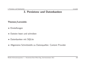 3. Persistenz und Datenbanken