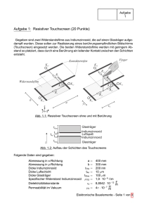 Aufgabe 1: Resistiver Touchscreen (20 Punkte)