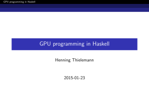 GPU programming in Haskell